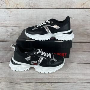 Cavalli Class Sport S23-S00CW8643 Womens Size EU 39 US 6.5 Sneakers Black